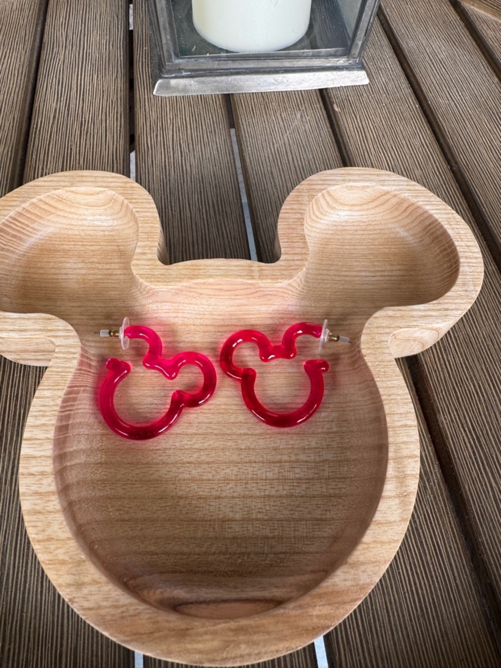 Baublebar Pink Acrylic Mouse Hoop Earrings